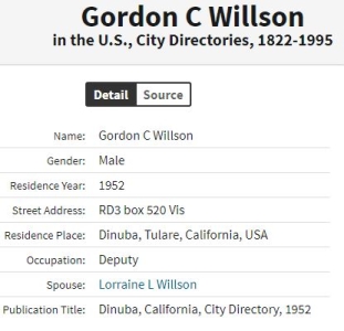 Gordon Willson directory listing1952 300