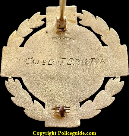 Hallmarked STERLING Wm. Thegen�s Son Philada, PA and inscribed Cabeb J. Brinton.