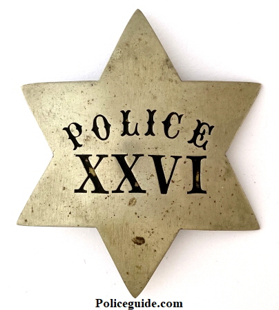 Generic Police XXVI used by the San Francisco Park Police,  made by Klinkner & Co. Sansome St. S. F.