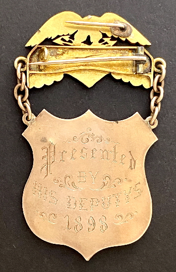 Presented to Stephen Thornton by his deputies in 1898.