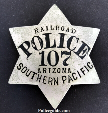 Railroad Police 107 Arizona Southern Pacific