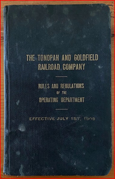 Tonopah and Goldfield RR manual