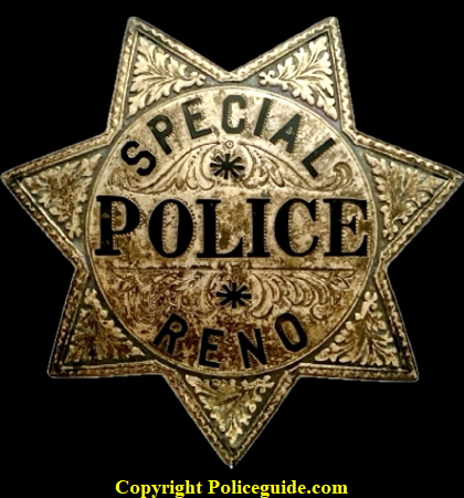 Reno Special Police star.  Sterling silver and hallmarked Ed Jones Co. Oakland, CAL.