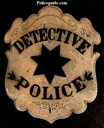 San Francisco Police Detective badge, jeweler made, circa 1880.