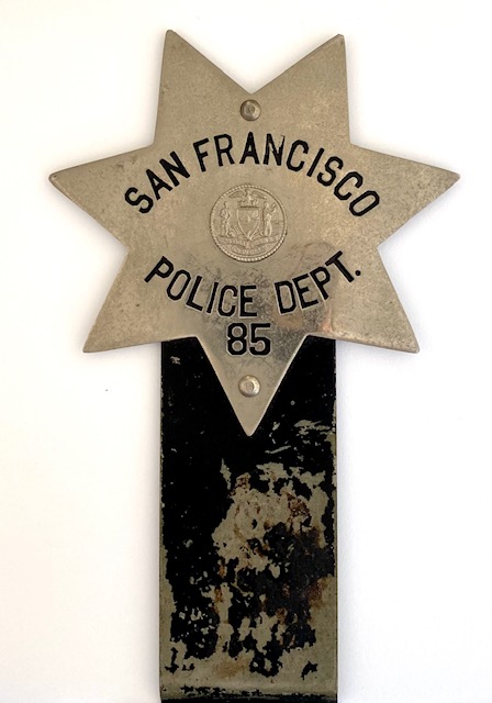 SFPD Bumper badge 85 Officer James W. Ray