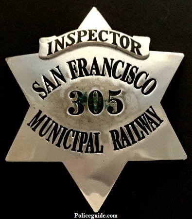 Walter B. Barnes was employed by the San Francisco Municipal railway.  He drove cable cars and later was promoted to Inspector.  His badge, Identification card and  Beret are pictured.