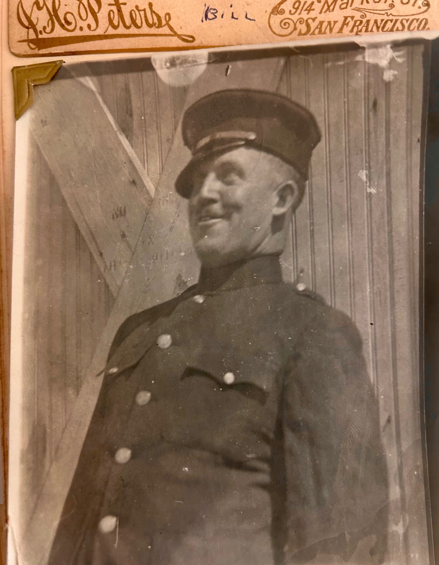 Police Officer Wm. P. Sullivan clowning for the camera. Police Officer Wm. P. Sullivan clowning for the camera.