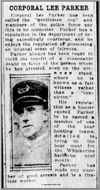 Corporal Lee Parker Sac Bee 08 Sep 1923