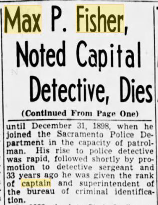 Capt Fisher dies Sac Bee 24 Aug 1943 2