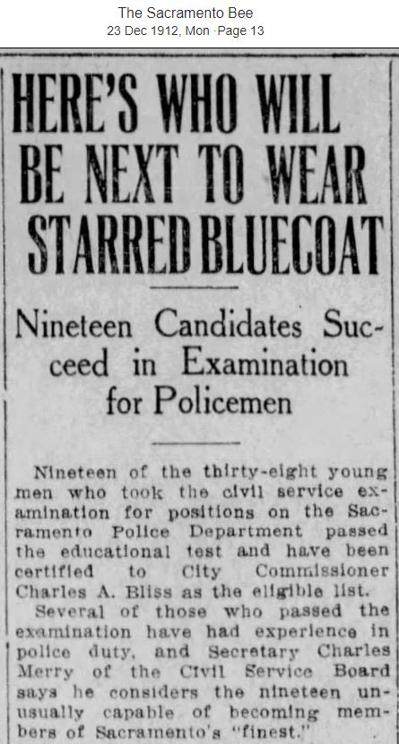 Sacramento Bee December 12, 1912