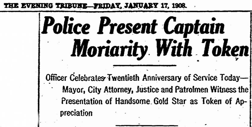 Evening Tribune Friday Jan. 17, 1908 article