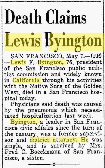 San Mateo Times and Daily News Leader May 7, 1943 obit