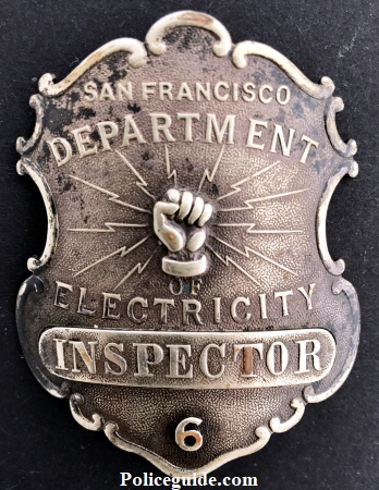 Inspector badge #6 made by Venderslice S. F.