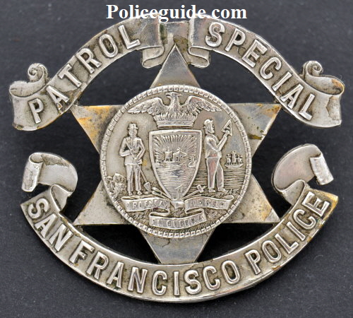 Patrol Special San Francisco Police hat badge.