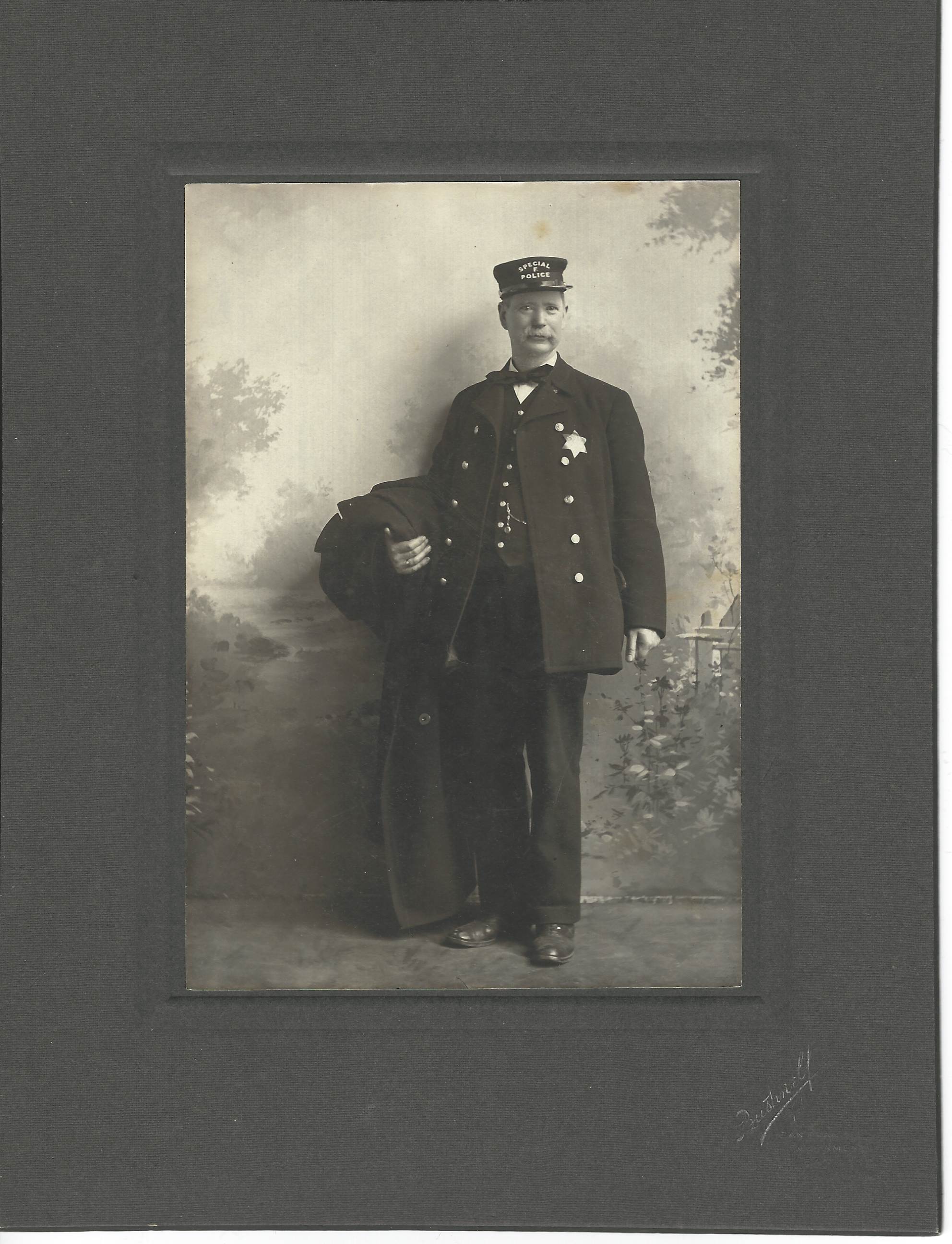 San Francisco Special Police Officer wearing six point star.  