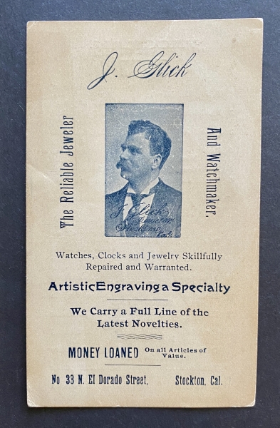 Glick Jewelry Trade Card