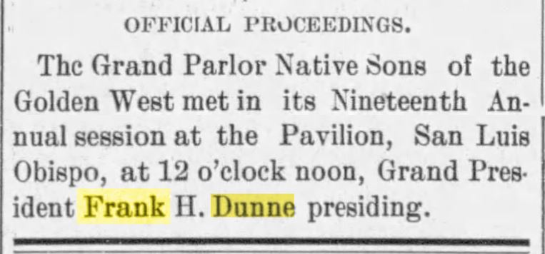 San Luis Obispo Tribune April 27, 1896