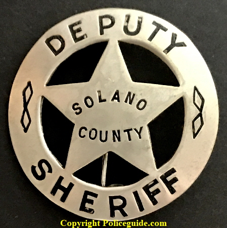 Solano County Deputy Sheriff circle and cut out star made by Ed Jones Oakland.