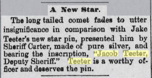Truckee Republican January 30, 1884 A New Star
