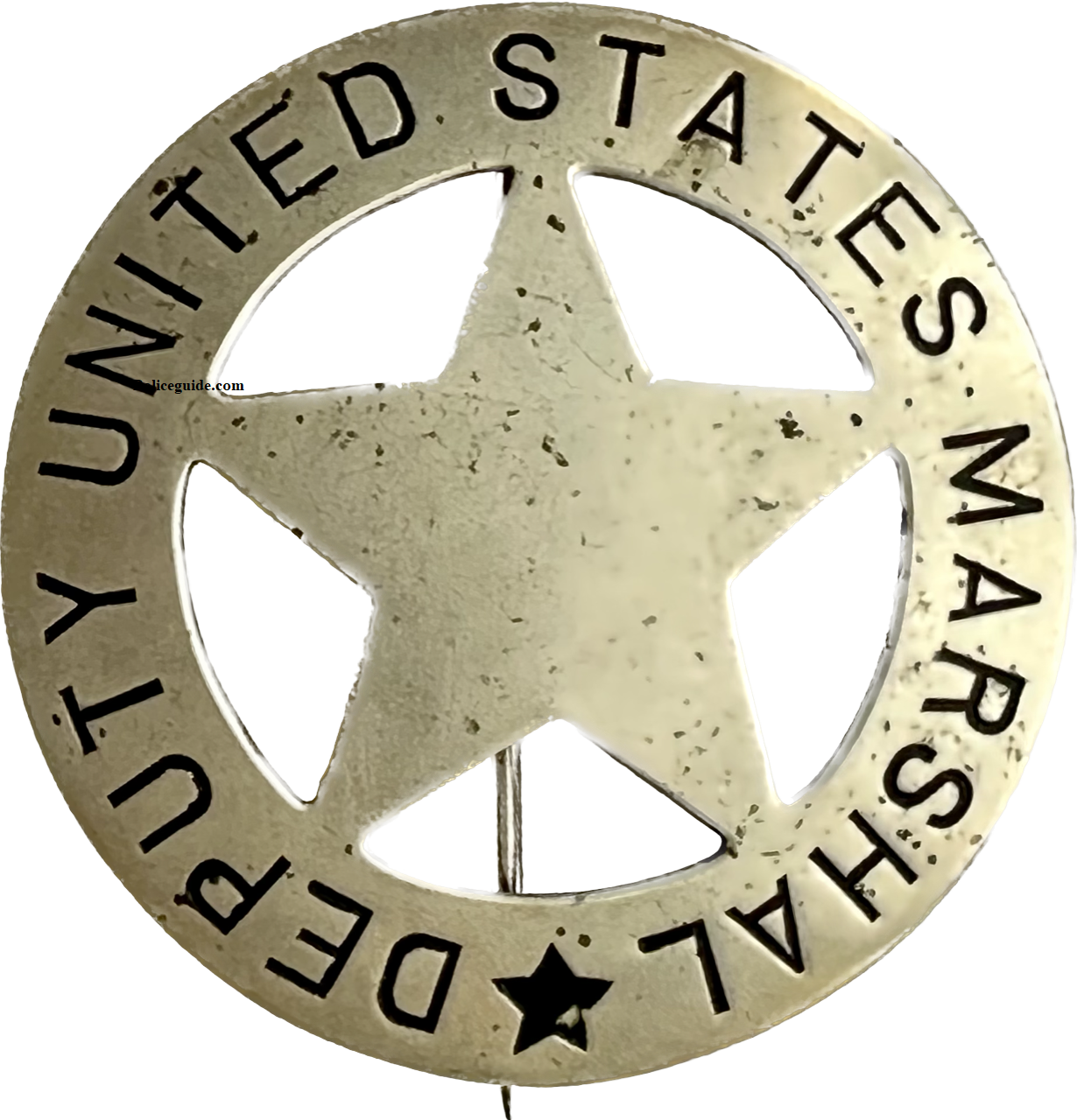 Deputy United States Marshal circle star badge, made by Lamb Seal & Stencil Co. Wash. D.C.