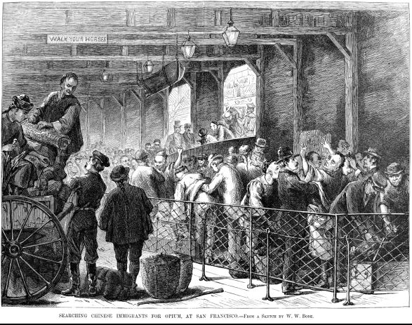 Chinese Immigration officers Chinese-Opium