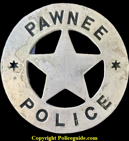 Pawnee Police circle star badge.