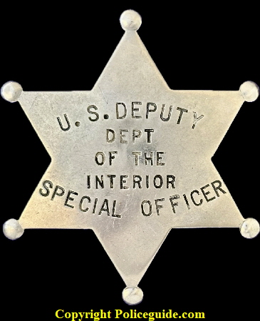 U.S. Deputy Special Officer, Dept. of the Interior.