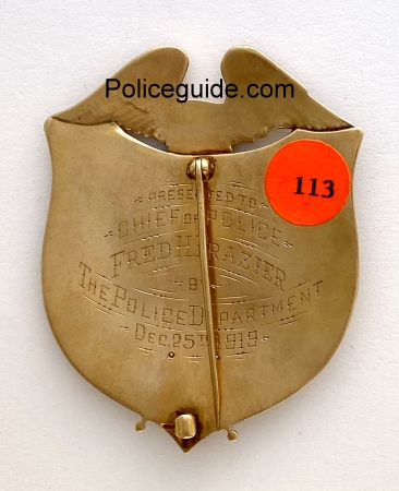 Wheeling COP Fred Frazier badge bk 450